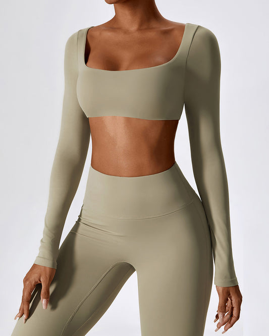 LeRoxy | Longsleeve Dames Shirt met Lange Mouwen | Khaki