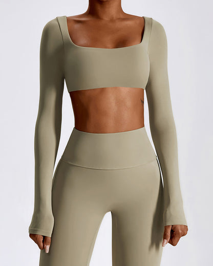 LeRoxy | Longsleeve Dames Shirt met Lange Mouwen | Khaki
