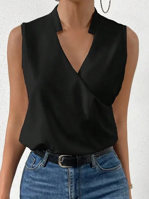 LeRoxy V-hals Knoopblouse | Elegante en trendy Damesblouse voor Elke Gelegenheid