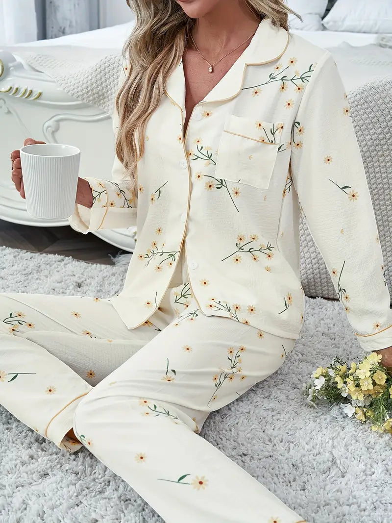 LeRoxy | Luxe Dames Pyjama Set – Tijdloos Design & Comfortabele Nachtkleding