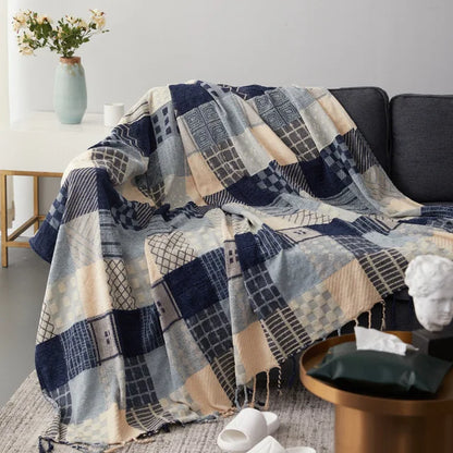 LeRoxy | Gezellige Franje Deken | Zachte Fleece Plaid met Franjes voor Bank of Bed