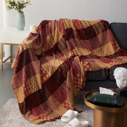 LeRoxy | Gezellige Franje Deken | Zachte Fleece Plaid met Franjes voor Bank of Bed