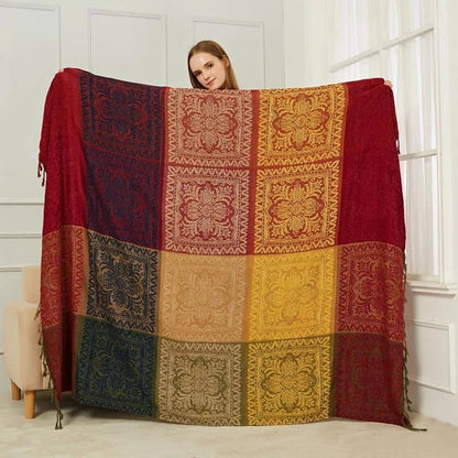LeRoxy | Gezellige Franje Deken | Zachte Fleece Plaid met Franjes voor Bank of Bed