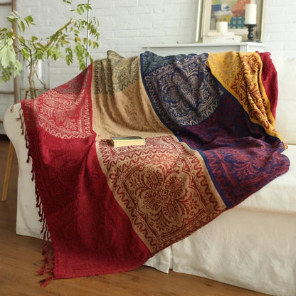 LeRoxy | Gezellige Franje Deken | Zachte Fleece Plaid met Franjes voor Bank of Bed