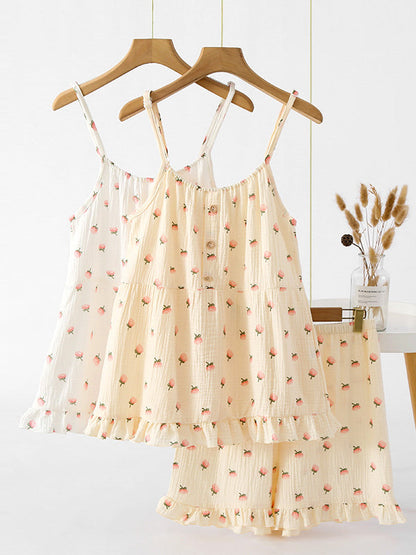 LeRoxy | Luxe Dames Pyjama Set – Spaghetti Top & Shorts | Zomer Comfort Nachtkleding