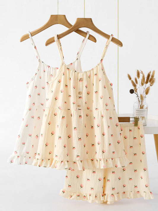 LeRoxy | Luxe Dames Pyjama Set – Spaghetti Top & Shorts | Zomer Comfort Nachtkleding