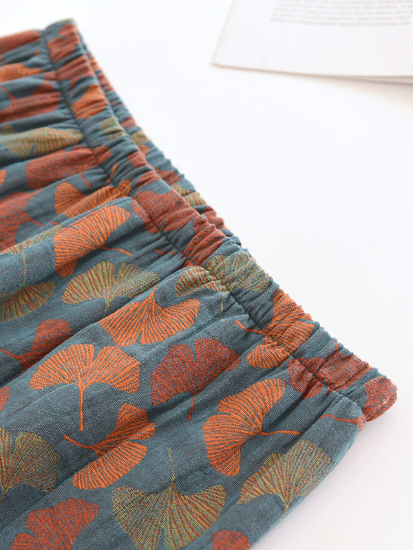 LeRoxy | Vintage Bloemenprint Pyjama Set | 2-delig Crêpe Stijl Dames Nachtkleding