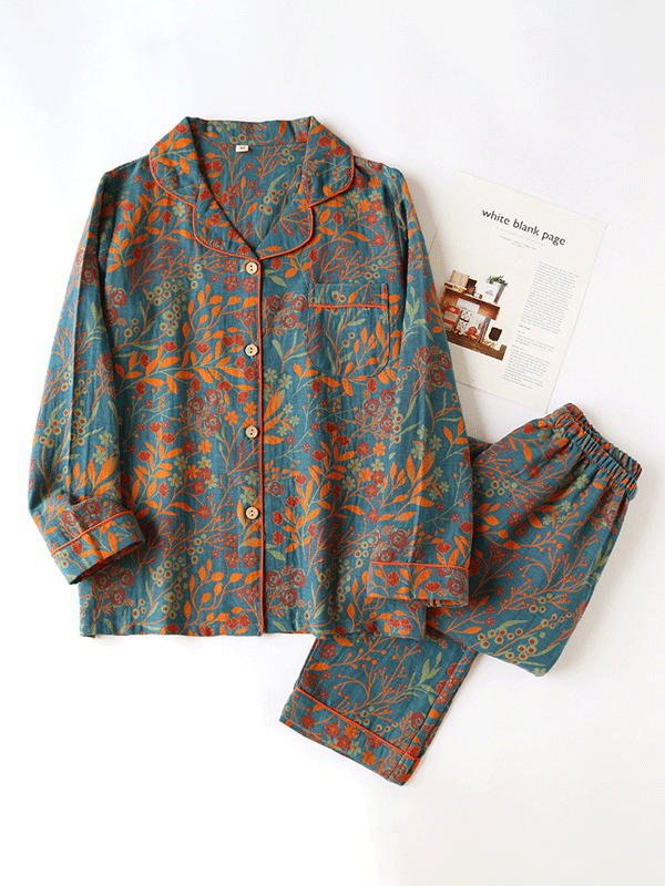 LeRoxy | Dames Pyjama Set | Bloemenprint & Elegante Nachtkleding
