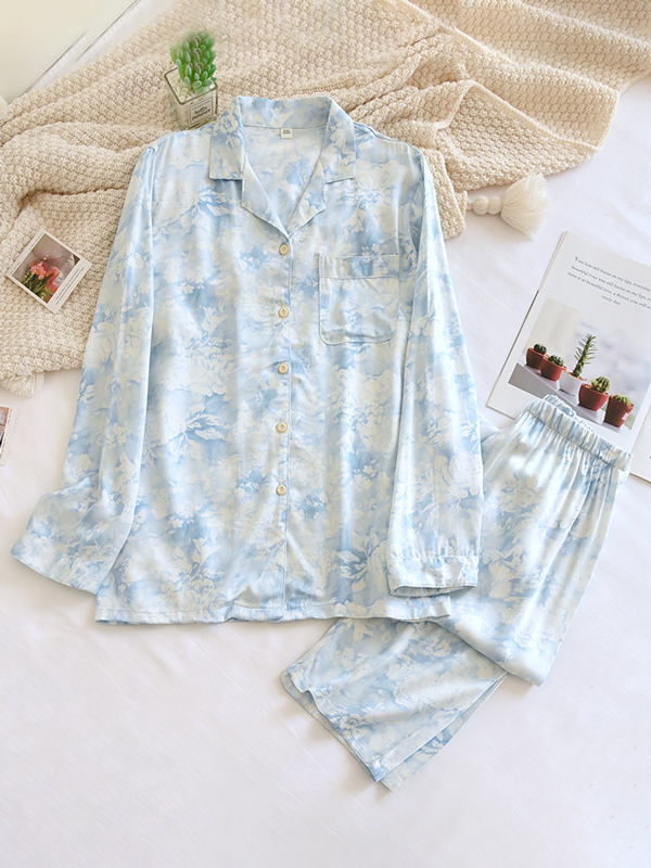 LeRoxy | Luxe Dames Pyjama Set van Katoen met Lange Mouwen | 2-Delig