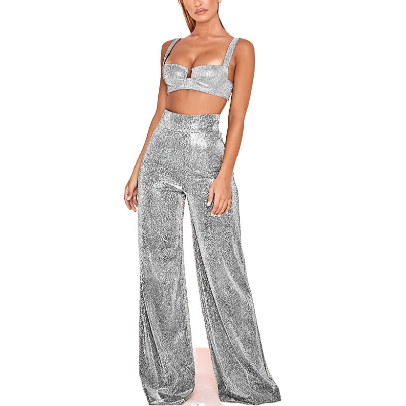 LeRoxy | Glamour Glitter Broek | Dames Fashion Trendy Glanzend