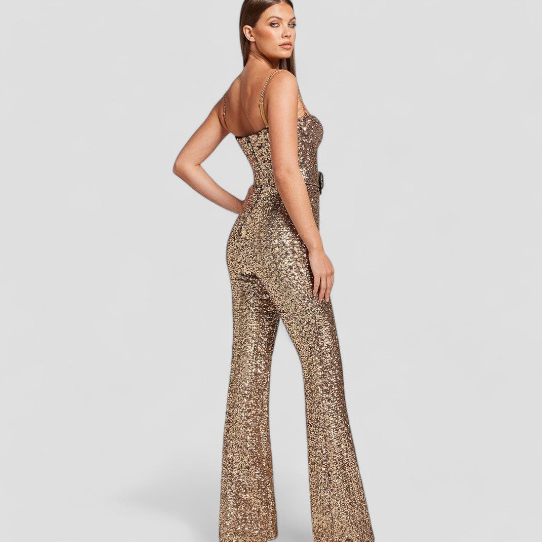 LeRoxy | Glamoureuze Pailletten Jumpsuit | Feestelijke Damesoutfit