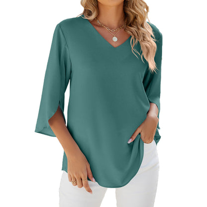 LeRoxy | Elegante V-hals Blouse voor Vrouwen | Stijlvolle en Comfortabele Top