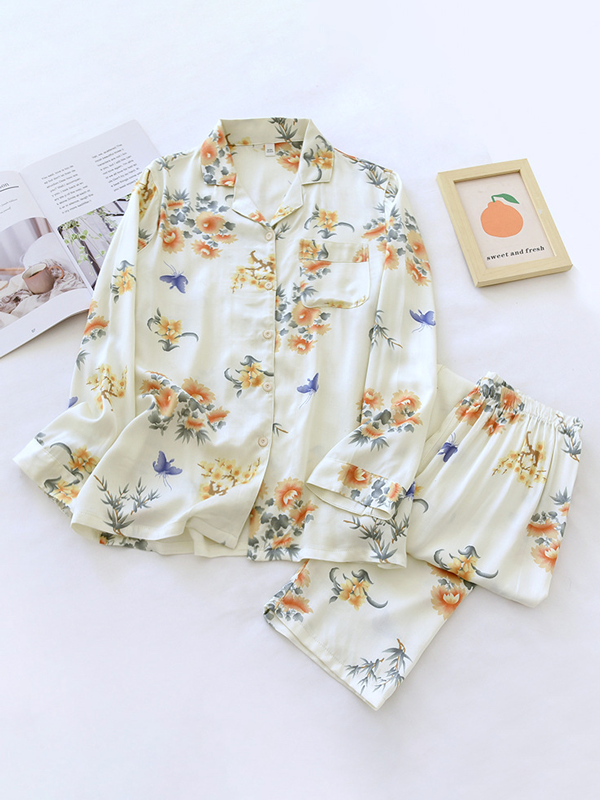 LeRoxy | Luxe Dames Pyjama Set van Katoen met Lange Mouwen | 2-Delig