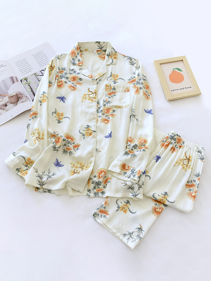 LeRoxy | Luxe Dames Pyjama Set van Katoen met Lange Mouwen | 2-Delig