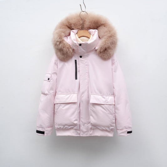 LeRoxy | Dames winterjas met grote kunstbontkraag en praktische zakken