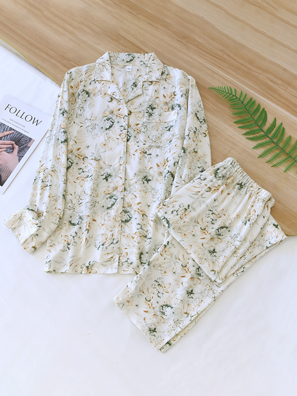 LeRoxy | Luxe Dames Pyjama Set van Katoen met Lange Mouwen | 2-Delig