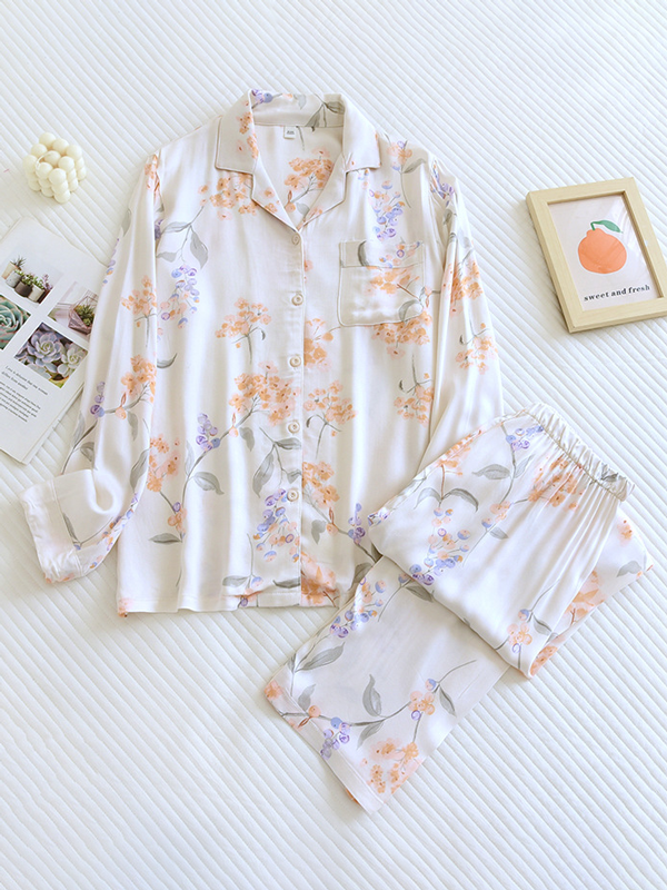 LeRoxy | Luxe Dames Pyjama Set van Katoen met Lange Mouwen | 2-Delig