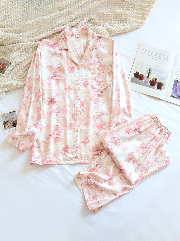 LeRoxy | Luxe Dames Pyjama Set van Katoen met Lange Mouwen | 2-Delig