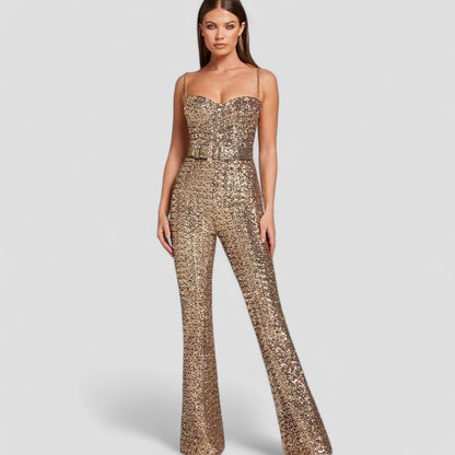 LeRoxy | Glamoureuze Pailletten Jumpsuit | Feestelijke Damesoutfit