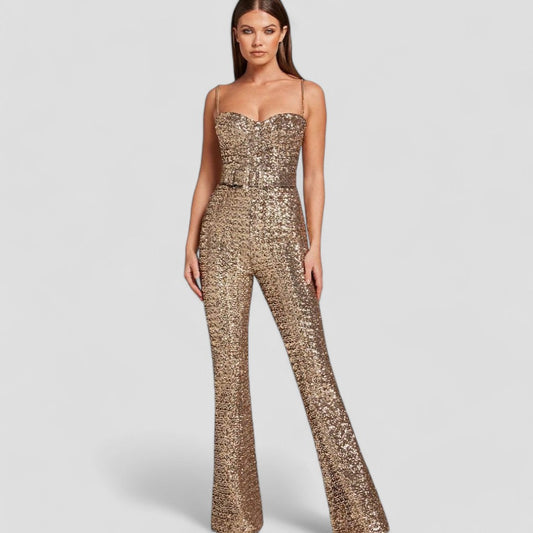 LeRoxy | Glamoureuze Pailletten Jumpsuit | Feestelijke Damesoutfit