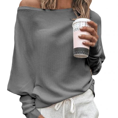 LeRoxy | Dames Off-Shoulder Gebreide Trui | Batwing Lange Mouw