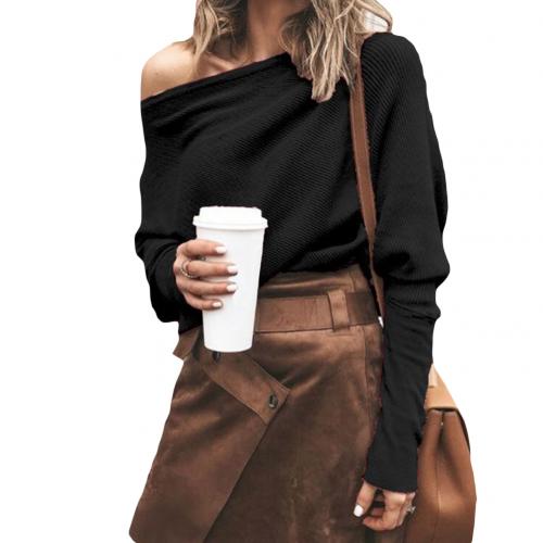 LeRoxy | Dames Off-Shoulder Gebreide Trui | Batwing Lange Mouw