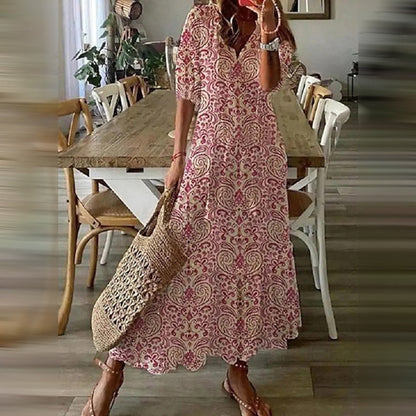 LeRoxy | Boho Maxi Jurk - Stijlvolle en Comfortabele Jurk voor Elke Gelegenheid