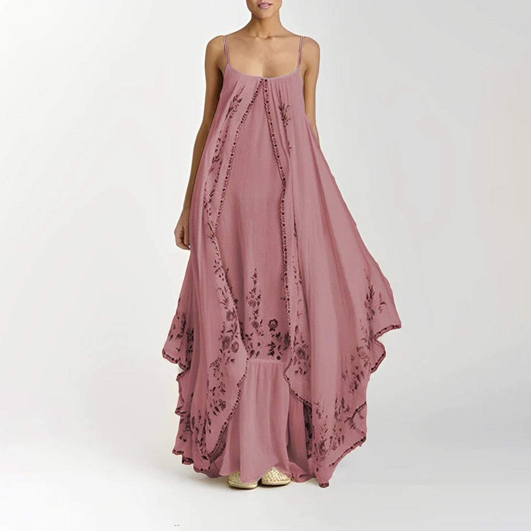 LeRoxy | Stijlvolle Gelaagde Maxi Zomerjurk voor een Elegante Look