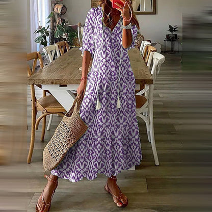 LeRoxy | Boho Maxi Jurk - Stijlvolle en Comfortabele Jurk voor Elke Gelegenheid