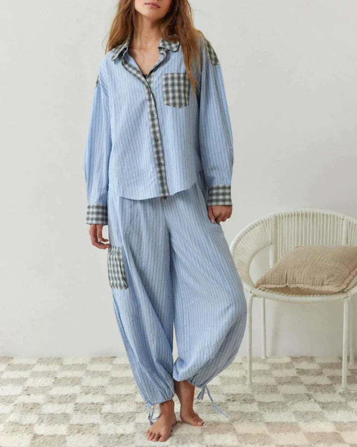 LeRoxy | Geruite Pyjama Set | Comfortabele Nachtkleding voor Dames
