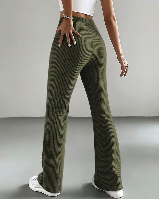 LeRoxy | Groene Gebreide Leggings | Comfortabele & Stijlvolle Dameslegging