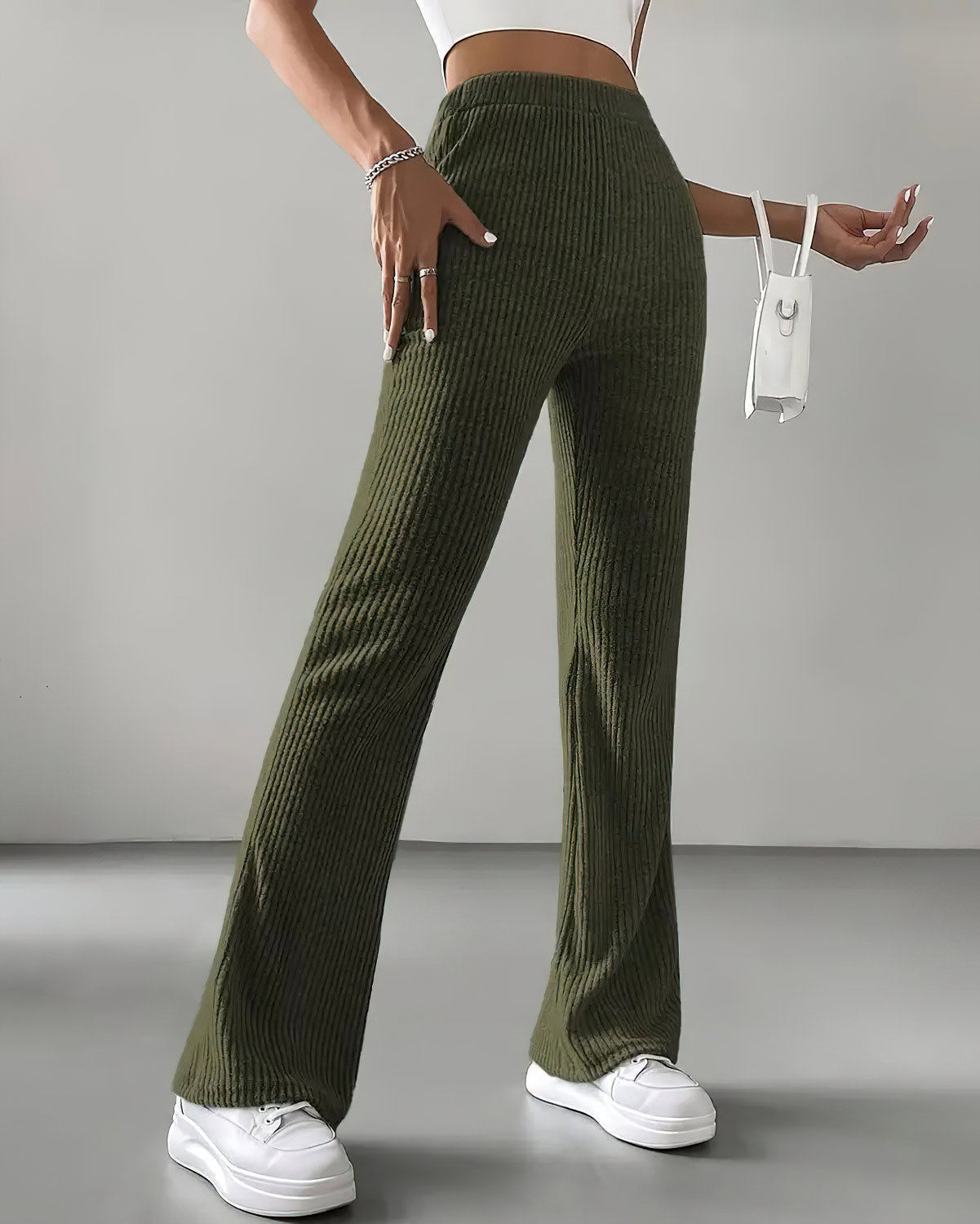LeRoxy | Groene Gebreide Leggings | Comfortabele & Stijlvolle Dameslegging