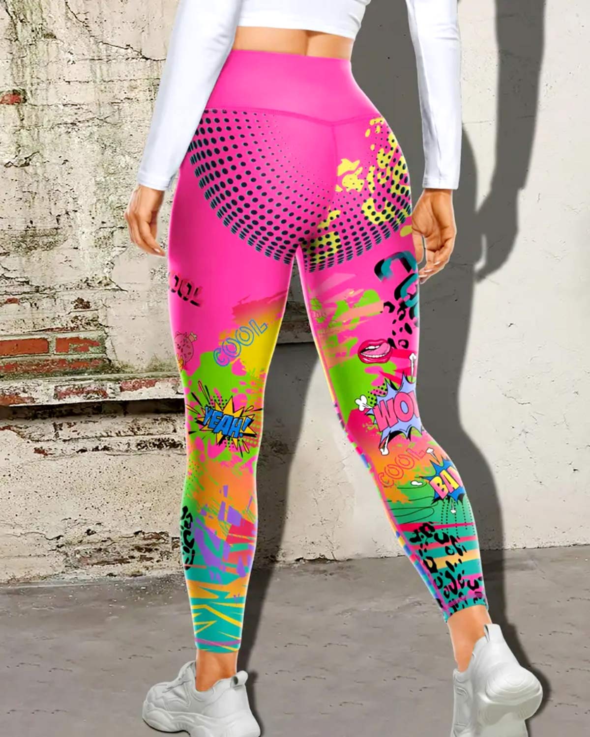 LeRoxy | Dames Sportlegging Retro Crush | Roze | Comfortabele Hoge Taille Legging