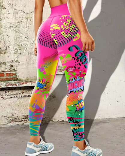 LeRoxy | Dames Sportlegging Retro Crush | Roze | Comfortabele Hoge Taille Legging