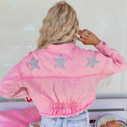 LeRoxy | Jeansjack met Fransen | Modieus en Trendy voor Elke Gelegenheid