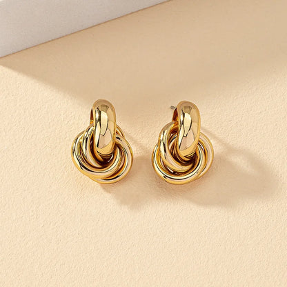 LeRoxy | Gold & Silver Knot Hoops | Elegante Oorbellen voor Elke Gelegenheid
