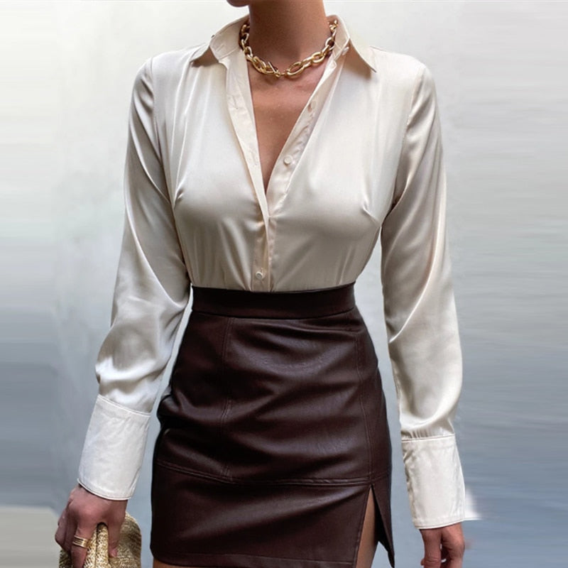 LeRoxy | Satijnen Damesblouse | Elegant en Glanzend