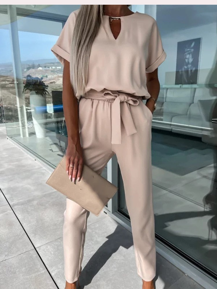 LeRoxy | Jumpsuit Wijde Pijpen | Stijlvolle Zomer Jumpsuit voor Comfort en Elegantie