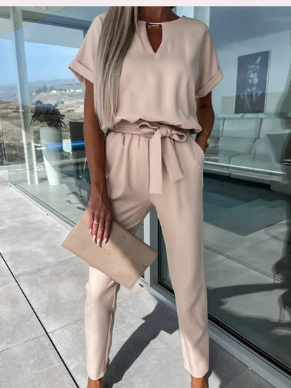 LeRoxy | Jumpsuit Wijde Pijpen | Stijlvolle Zomer Jumpsuit voor Comfort en Elegantie