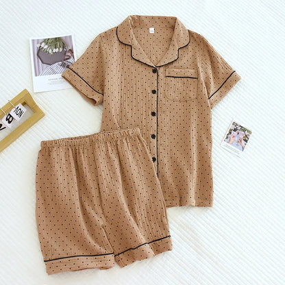 LeRoxy | Dames Polka Dot Pyjama Set | Comfortabele & Stijlvolle Nachtkleding
