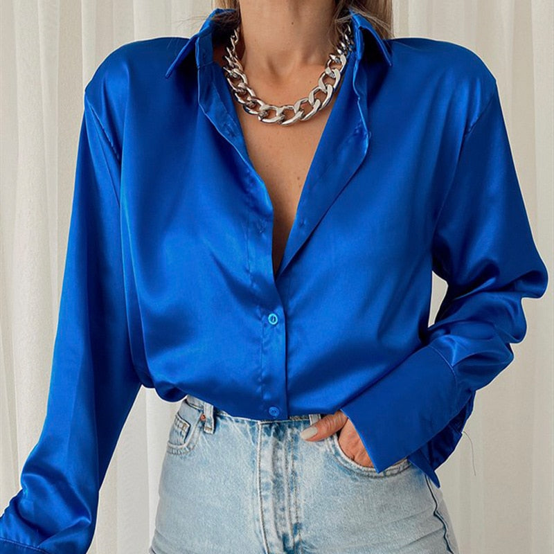 LeRoxy | Wijnandas Satijnen Blouse Voor Dames | Luxe, Elegante Damesblouse