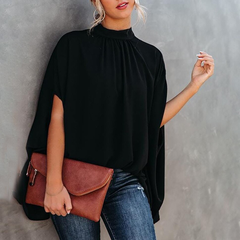 LeRoxy | Elegante Loszittende Blouse met Vleermuismouwen voor de Zomer | Trendy Casual Streetwear Top