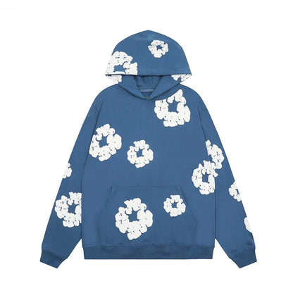 LeRoxy | Unisex Hoodie | Denim met Bloemenprint