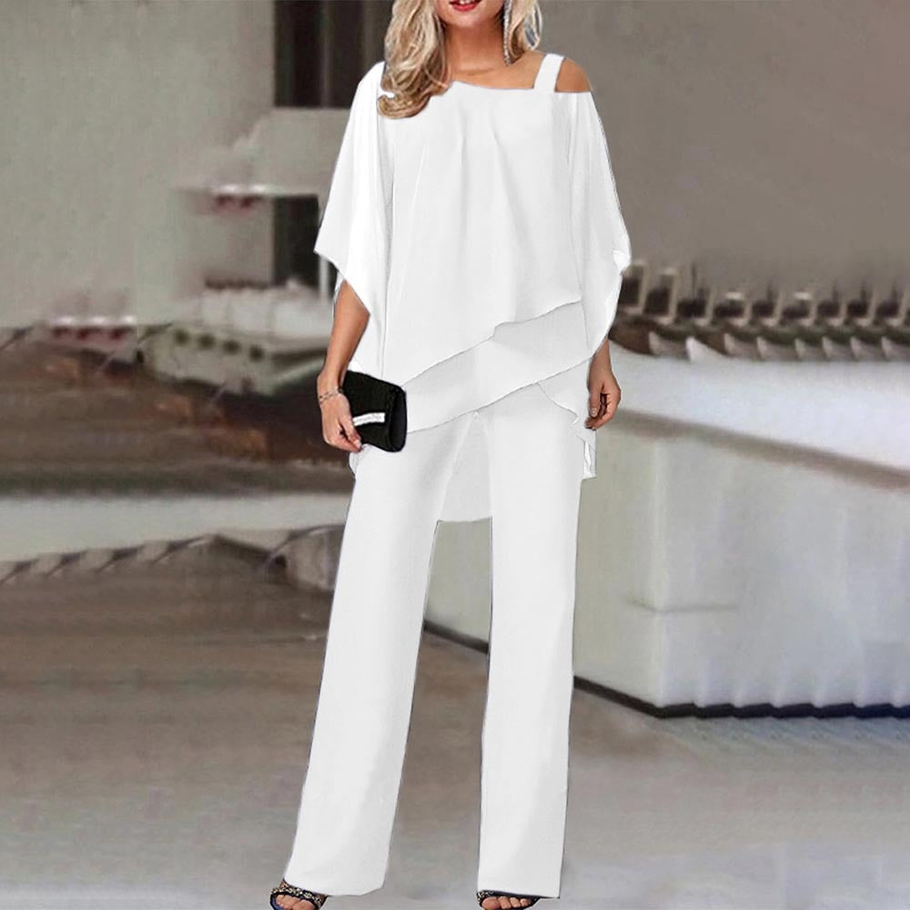 LeRoxy | Elegante Tweedelige Cold Shoulder Dames Set | Stijlvolle & Comfortabele Outfit voor Elke Gelegenheid