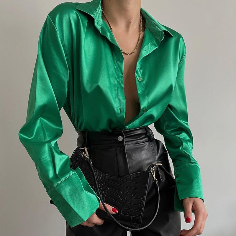 LeRoxy | Wijnandas Satijnen Blouse Voor Dames | Luxe, Elegante Damesblouse