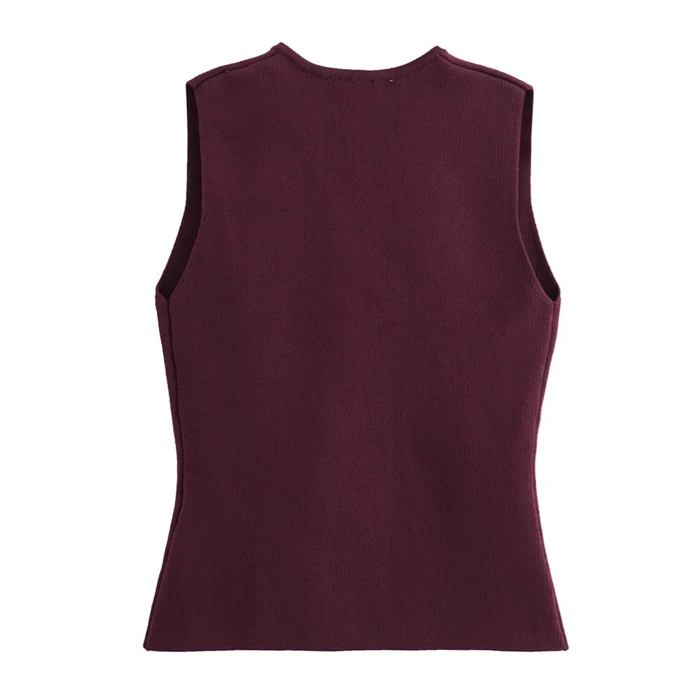 LeRoxy | Klassiek Damesvest met Goudkleurige Knopen | Cardigan in Tijdloos Design