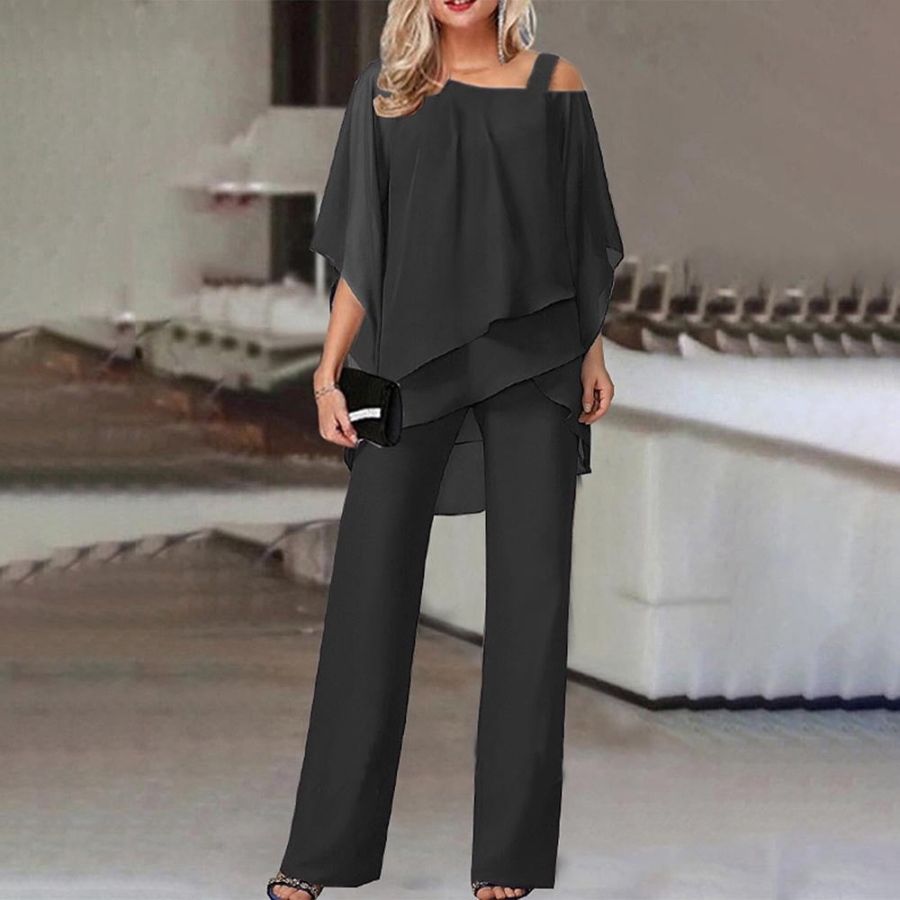LeRoxy | Elegante Tweedelige Cold Shoulder Dames Set | Stijlvolle & Comfortabele Outfit voor Elke Gelegenheid
