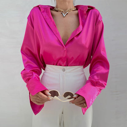 LeRoxy | Wijnandas Satijnen Blouse Voor Dames | Luxe, Elegante Damesblouse