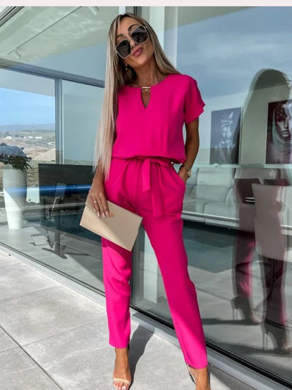 LeRoxy | Jumpsuit Wijde Pijpen | Stijlvolle Zomer Jumpsuit voor Comfort en Elegantie