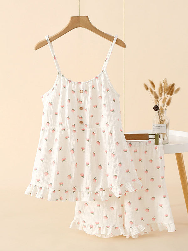 LeRoxy | Luxe Dames Pyjama Set – Spaghetti Top & Shorts | Zomer Comfort Nachtkleding